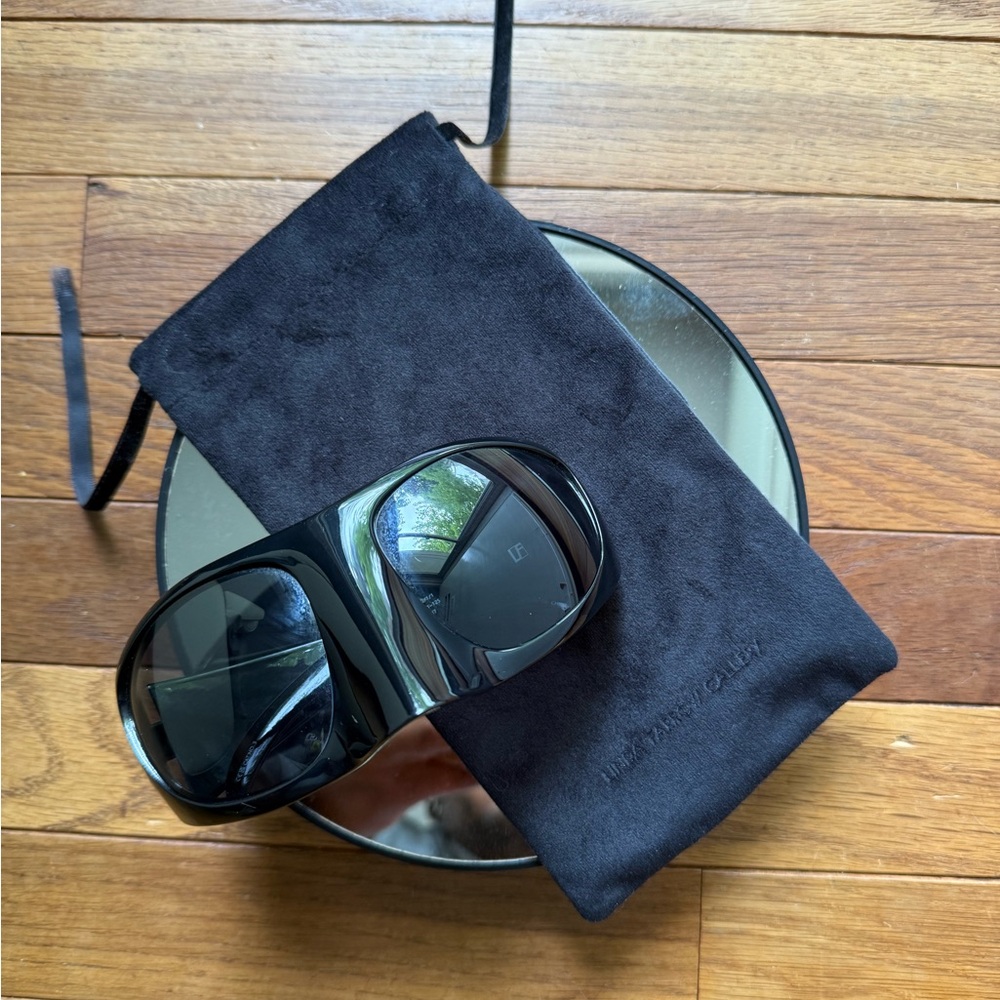 Linda Farrow Masked Black Contemporary Sunglasses